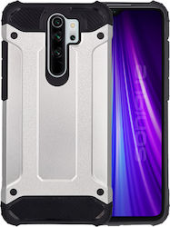 Sonique Heavy Armor Plastic / Silicone Back Cover Durable Silver (Redmi Note 8 Pro)