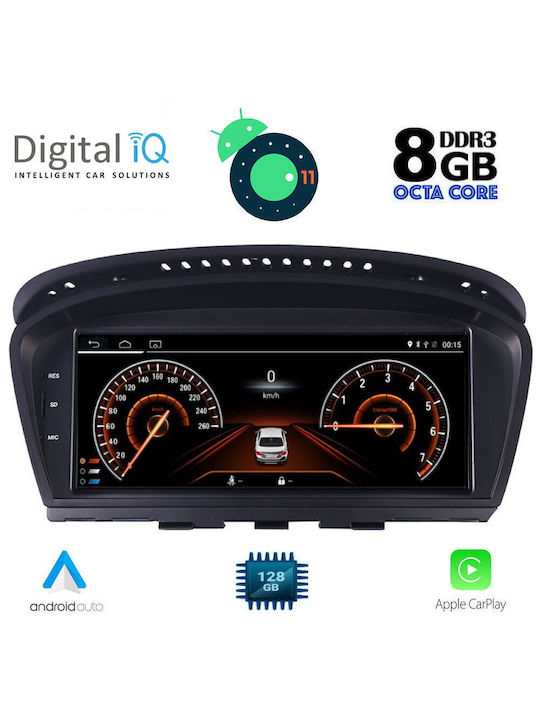 Digital IQ Car-Audiosystem für BMW Serie 5 / Serie 3 S.5 (E60) 2003-2008 (Bluetooth/USB/AUX/WiFi/GPS/Android-Auto) mit Touchscreen 12.3"