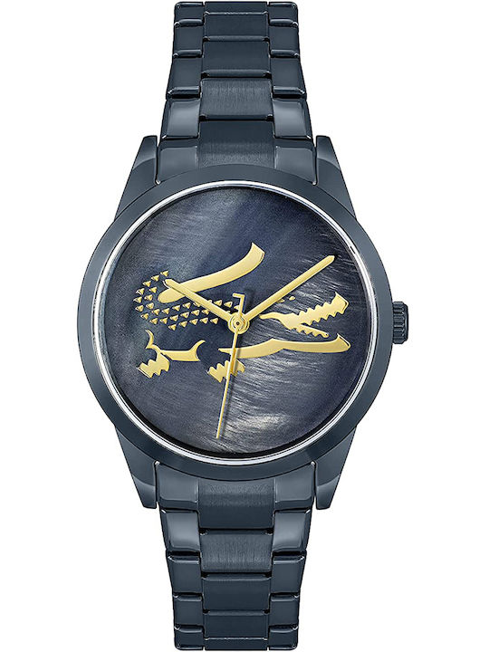 Lacoste Ladycroc Γυναικείο Ρολόι 36mm Μπαταρίας με Μπλε Μεταλλικό Μπρασελέ