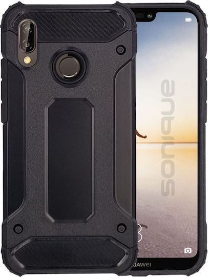 Sonique Heavy Armor Back Cover Πλαστικό / Σιλικόνης 2mm Μαύρο (Huawei P20 Lite)