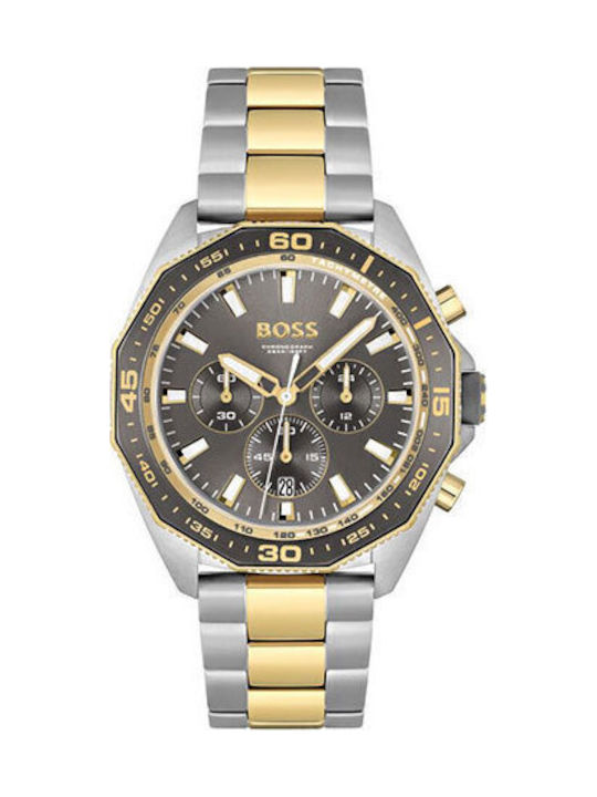 Boss Energy Ανδρικό Ρολόι 42mm Χρονογράφος Μπατ...