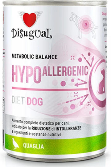 Disugual Hypoallergenic Nassfutter Hunde in Dose Diät mit Reis Diät 400gr