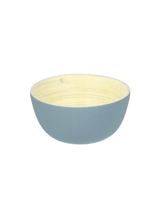 Round Serving Bowl Made of Bamboo Blue with Diameter 12cm
