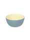 Round Serving Bowl Made of Bamboo Blue with Diameter 12cm
