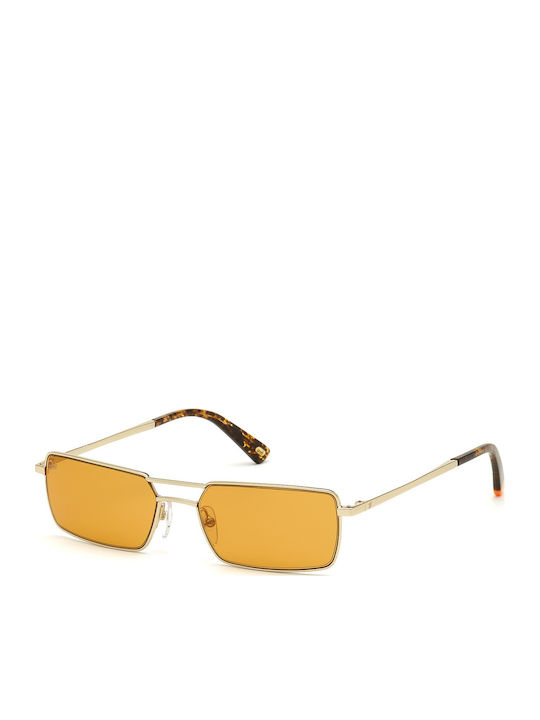 Web Sunglasses Χρυσά with Metal Frame & Yellow Lens