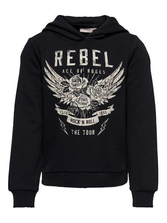Kids Sweatshirt with Hood Black