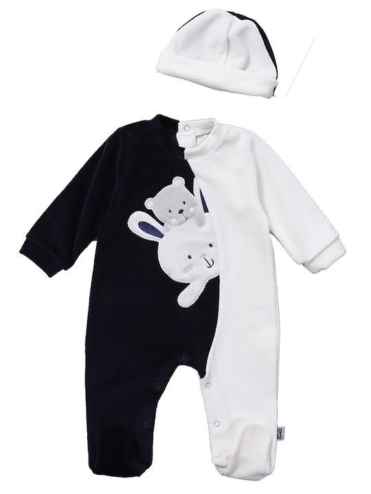 Matoufrance Baby Bodysuit Set Long-Sleeved Blue