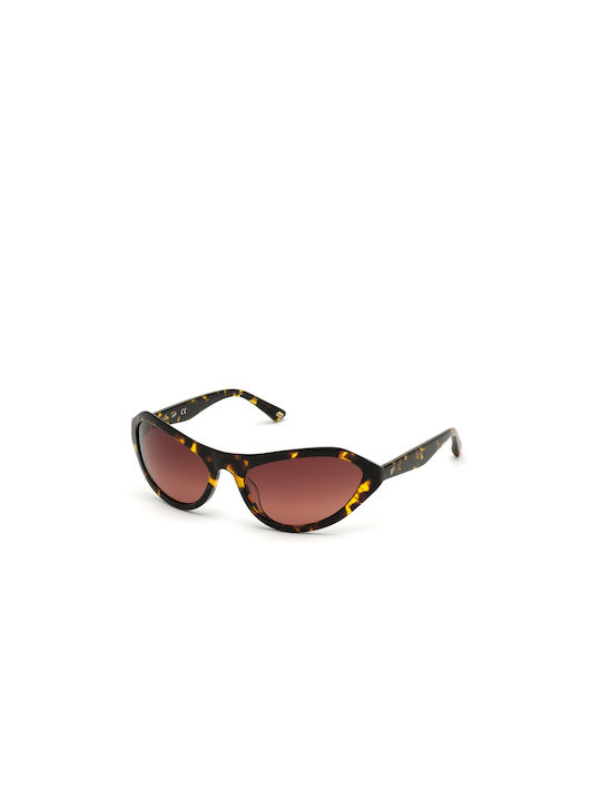 Web Sonnenbrillen mit Braun Schildkröte Rahmen und Rot Verlaufsfarbe Linse WE0288 52F