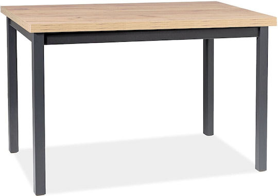 Adam Трапезна Маса За Кухня Дървена Artisan Oak/черен 100x60x75см
