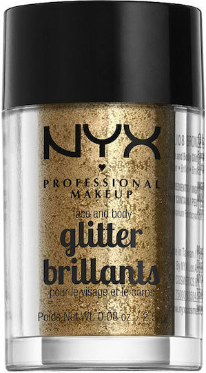 NYX Professional Makeup Glitter Brillants Σκιά Ματιών σε Σκόνη Bronze 2.5gr