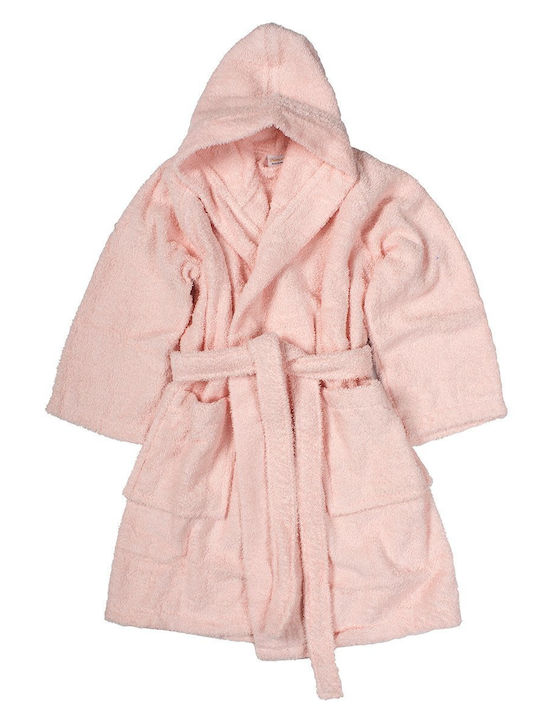 Dimcol Νο6 32121532002 Kids Swimming Bathrobe Pink with Hood