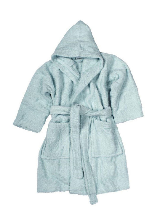 Dimcol Νο10 32121534001 Kids Swimming Bathrobe Blue with Hood