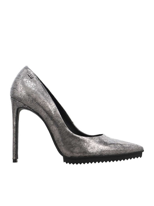 Carisa Leder Pumps mit Stiletto-Absatz Gray