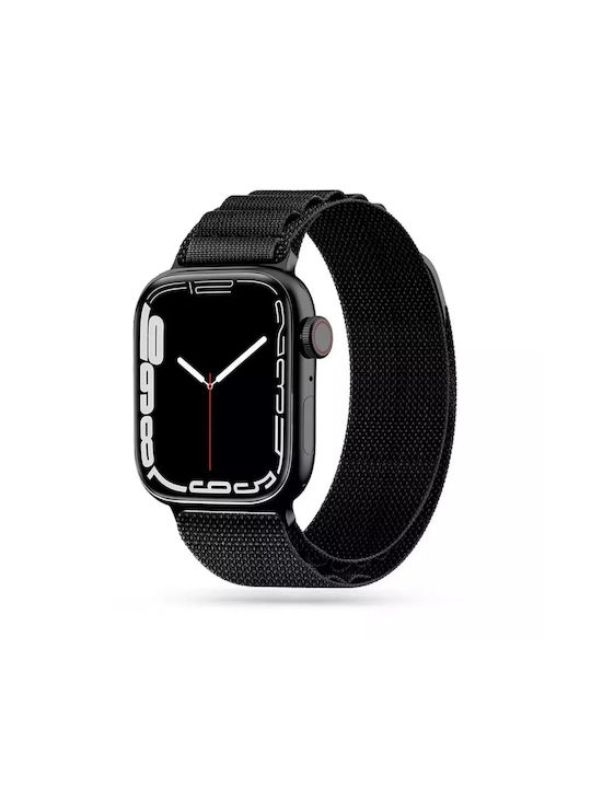 Tech-Protect Nylon Pro Каишка Тъкан Черно (Apple Watch 49 мм / 45 мм / 44 мм / 42 мм) THP1468