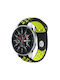 Tech-Protect Two-Tone Armband Silikon mit Pin Black / Green (Mi Uhr)
