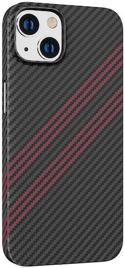 Hoco Slim Umschlag Rückseite Kunststoff Black / Red (iPhone 14 Plus)