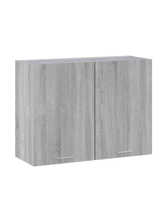 Wall Cabinet Gray L80xW31xH60cm