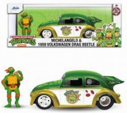 Jada Toys Teenage Mutant Ninja Turtles: 1959 VW Drag Beetle Όχημα Ρεπλίκα σε Κλίμακα 1:24