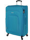 Diplomat Large The Quattre Collection Large Fabric Suitcase Aqua With 4 Wheels Height 78cm