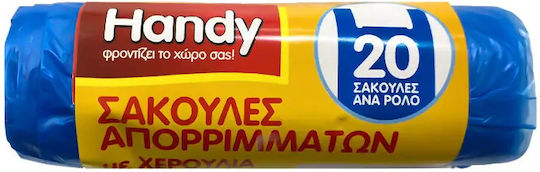 Handy Săculeți de Gunoi cu Mânere 50x55cm 20buc Albastru