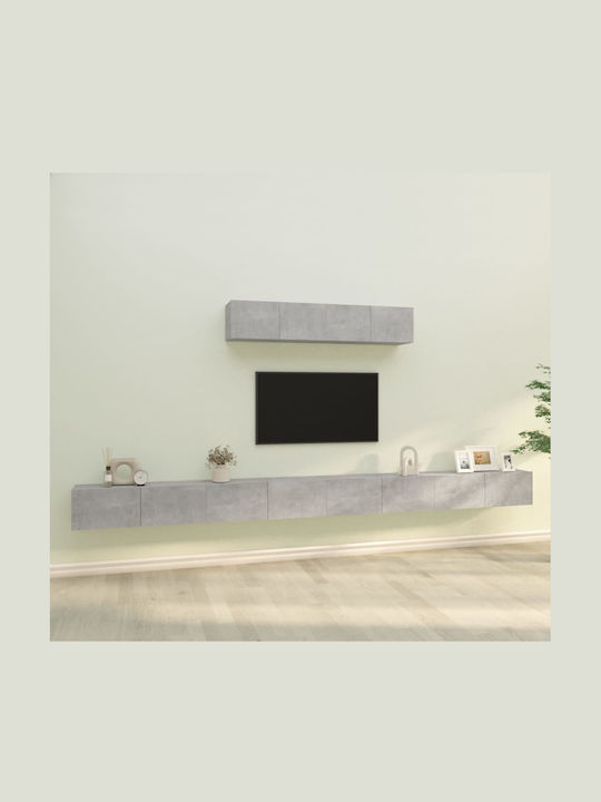 Wohnzimmer TV-Einheit Grey Concrete L100xB30xH30cm