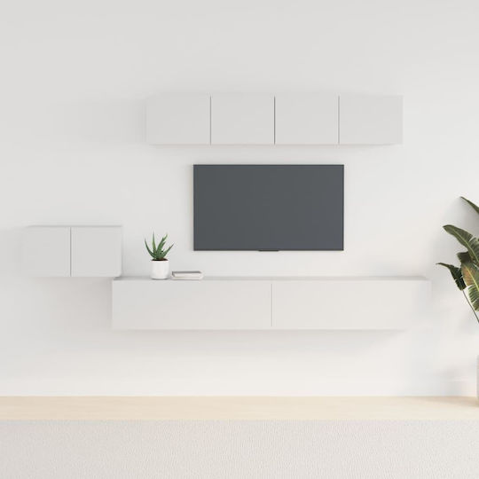 Unitate TV pentru sufragerie Alb L200xA30xÎ30buc