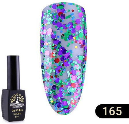 Global Fashion Black Elite Semipermanent Lac de Unghii 165 8ml 1buc