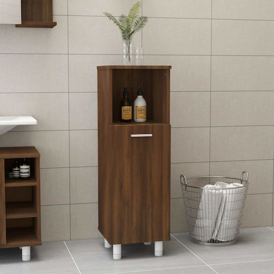 vidaXL Στήλη Μπάνιου Τοίχου Μ30xΒ30xΥ95cm Δρυς