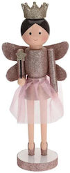 Aria Trade Christmas Wood Cherub Figure Pink 55cm