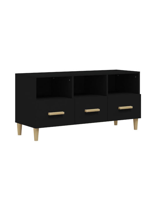 Particle Board TV Furniture with Drawers Black L102xW36xH50cm