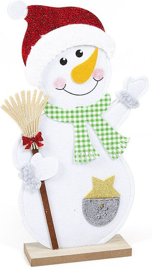 Weihnachtliche Holz Figur SNowman Höhe 38cm
