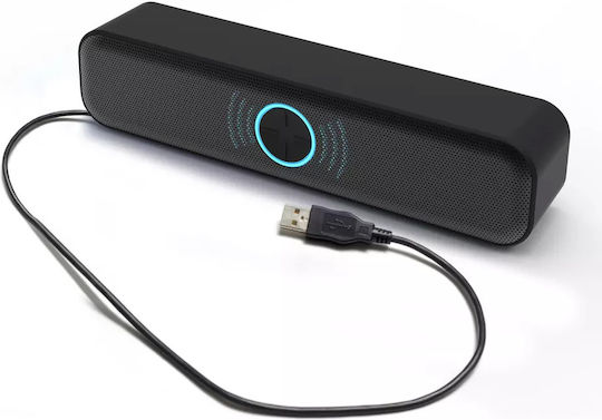 Honk Computerlautsprecher mit RGB-Beleuchtung und Leistung 10W in Schwarz Farbe