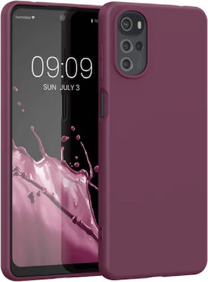 KWmobile Soft Flexible Silicone Back Cover Bordeaux Violet (Motorola Moto G22)
