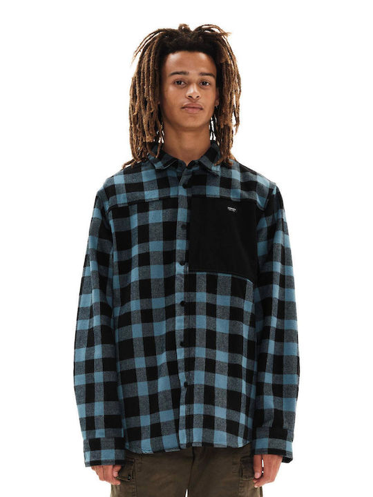 Μακρυμάνικo Πουκάμισο Καρό Blue/Black