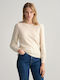 Gant Women's Long Sleeve Sweater Woolen Sparkling Cream