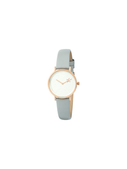 Pierre Cardin Watch with Gray Leather Strap