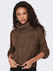 Only Women's Long Sleeve Pullover Wool Turtleneck Potting Soil