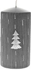 Iliadis Christmas Gray Candle 14x7cm