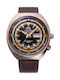 Orient Sport Uhr Chronograph Automatisch mit Braun Lederarmband
