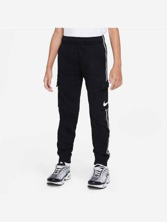 Nike Παντελόνι Φόρμας για Αγόρι Μαύρο Repeat