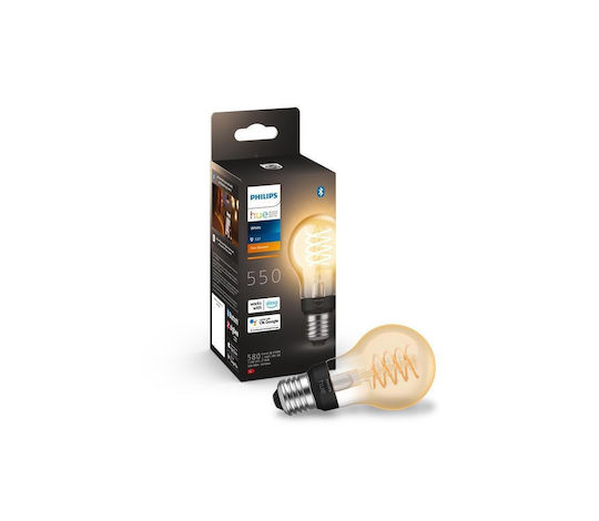 Philips Smart Bulb LED 7W for Socket E27 and Shape A60 Warm White 550lm Dimmable
