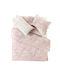 Guy Laroche Duvet Cover Set Cotton Single with Pillowcase 165x225 Jade Old Pink