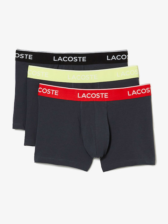 Lacoste Ανδρικά Μποξεράκια Black/Yellow/Red 3Pack