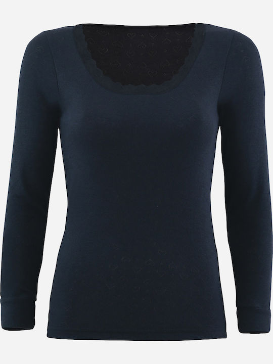 Blackspade 1268 Damen Thermo Langarmshirt Schwarz