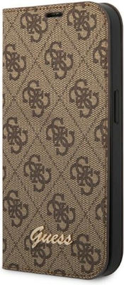 Guess 4G Metal Camera Outline Plastic Book Brown (iPhone 14 Plus)