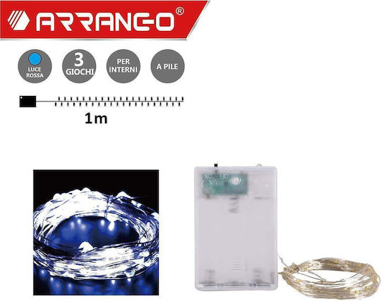 10 Светлини LED 1m. Червен тип Лента 1бр