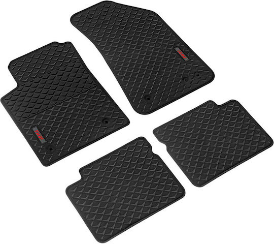 Lampa Set of Front and Rear Mats 4pcs for Fiat Bravo Lancia Delta 2007-2015 Black