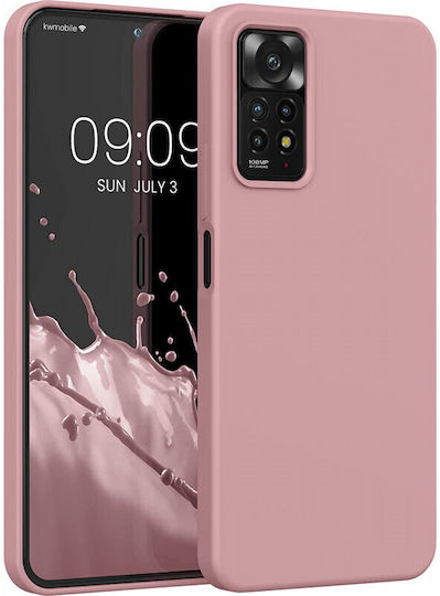 KWmobile Rubberized Umschlag Rückseite Silikon Winter Rose (Redmi Note 11 Pro)
