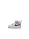 Court Borough Mid 2 Kids Sports Shoes with Hoop & Loop Closure White