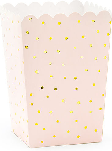 PartyDeco Dots Popcorn-Box für Party 6Stück